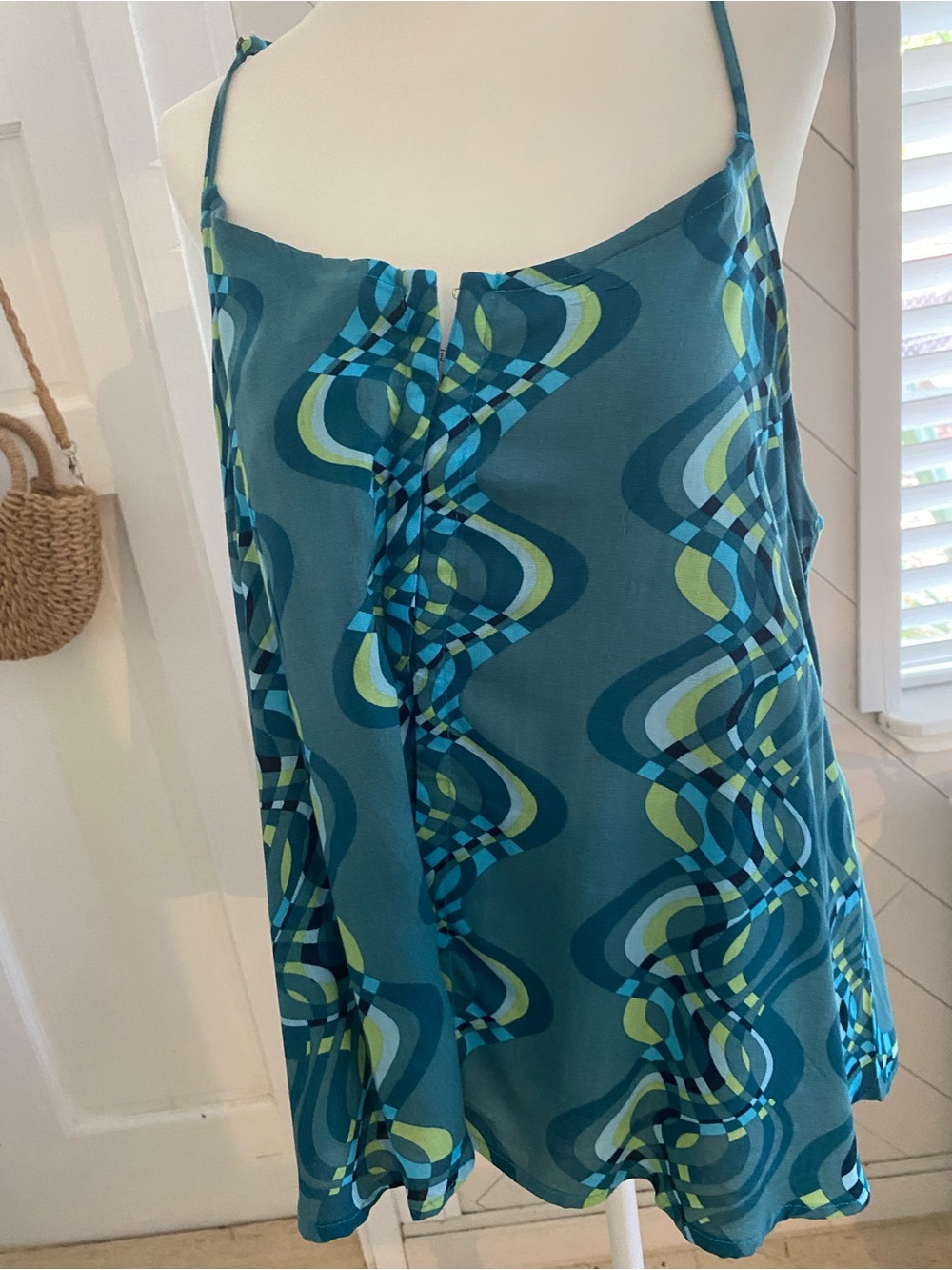 O'Neill Teal & Lime Geometric Tank.